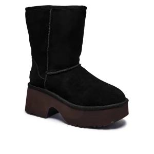 UGG Skórzane śniegowce CLASSIC SHORT NEW HEIGHTS | z dodatkiem wełny