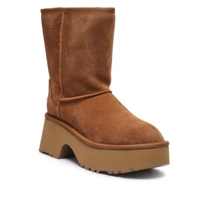 UGG Skórzane śniegowce CLASSIC SHORT NEW HEIGHTS | z dodatkiem wełny