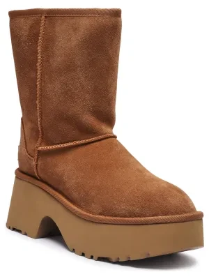 UGG Skórzane śniegowce CLASSIC SHORT NEW HEIGHTS | z dodatkiem wełny
