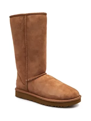 UGG Skórzane śniegowce CLASSIC TALL II | z dodatkiem wełny