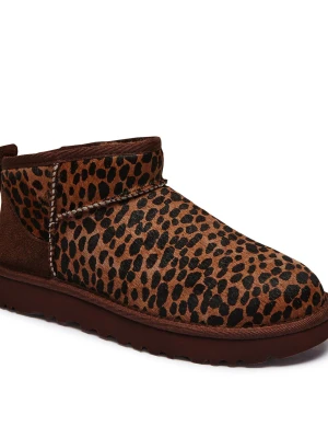 UGG Skórzane śniegowce CLASSIC ULTRA MINI CASPIAN | z dodatkiem wełny