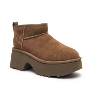 UGG Skórzane śniegowce CLASSIC ULTRA MINI NEW HEIGHTS | z dodatkiem wełny