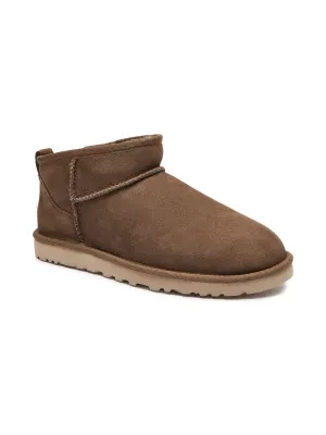 UGG Skórzane śniegowce Classic Ultra Mini | z dodatkiem wełny