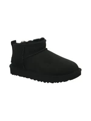 UGG Skórzane śniegowce CLASSIC ultra mini | z dodatkiem wełny