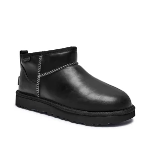 UGG Skórzane śniegowce Classic Ultra Mini | z dodatkiem wełny