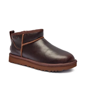 UGG Skórzane śniegowce Classic Ultra Mini | z dodatkiem wełny