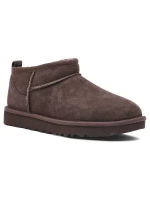 UGG Skórzane śniegowce CLASSIC ultra mini | z dodatkiem wełny
