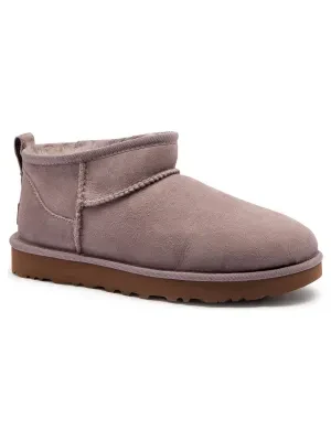 UGG Skórzane śniegowce CLASSIC ultra mini | z dodatkiem wełny