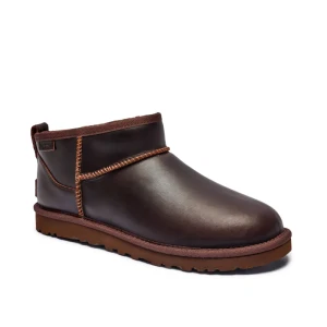 UGG Skórzane śniegowce CLASSIC ULTRA MINI | z dodatkiem wełny