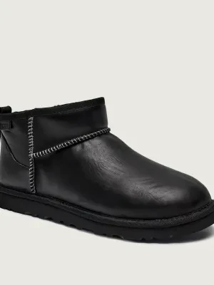 UGG Skórzane śniegowce CLASSIC ULTRA MINI | z dodatkiem wełny