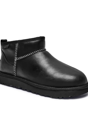 UGG Skórzane śniegowce Classic Ultra Mini | z dodatkiem wełny