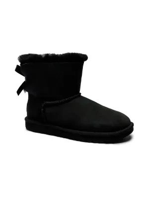 UGG Skórzane śniegowce K MINI BAILEY BOW II | z dodatkiem wełny