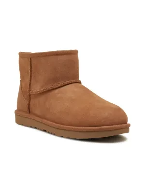 UGG Skórzane śniegowce KIDS CLASSIC MINI II