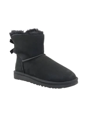 UGG Skórzane śniegowce Mini bailey bow II