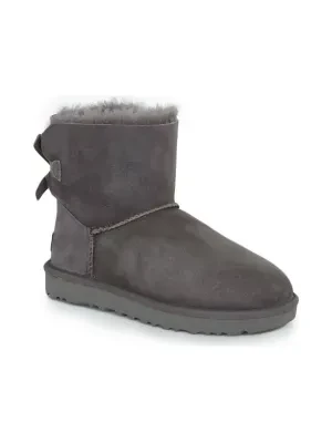 UGG Skórzane śniegowce Mini bailey bow II | z dodatkiem wełny