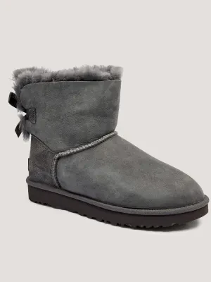 UGG Skórzane śniegowce MINI BAILEY BOW II | z dodatkiem wełny | shearling