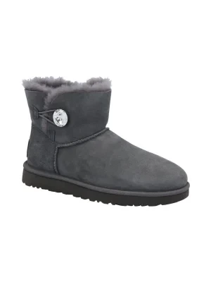 UGG Skórzane śniegowce MINI BAILEY BUTTON BLING