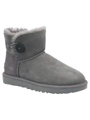 UGG Skórzane śniegowce Mini Bailey Button II | z dodatkiem wełny