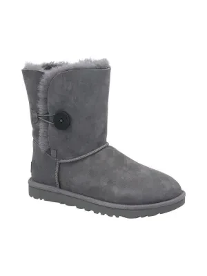 UGG Skórzane śniegowce W Bailey Button II | z dodatkiem wełny