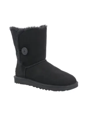 UGG Skórzane śniegowce W Bailey Button II | z dodatkiem wełny