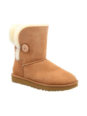 UGG Skórzane śniegowce W Bailey Button II | z dodatkiem wełny