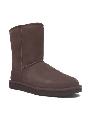 UGG Skórzane śniegowce W Classic Short II