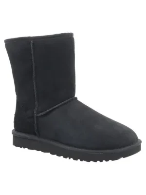 UGG Skórzane śniegowce W Classic Short II | z dodatkiem wełny