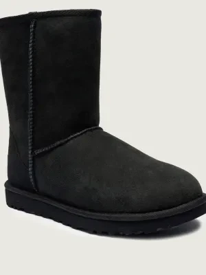 UGG Skórzane śniegowce W Classic Short II | z dodatkiem wełny