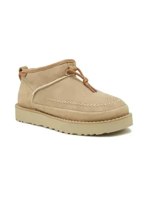 UGG Skórzane śniegowce W ULTRA MINI CRAFTED REGENERATE | z dodatkiem wełny