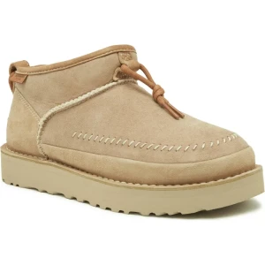 UGG Skórzane śniegowce W ULTRA MINI CRAFTED REGENERATE | z dodatkiem wełny