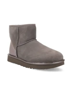 UGG Skórzane śniegowce Classic Mini Shine | z dodatkiem wełny