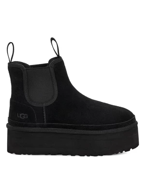UGG Skórzane sztyblety "W Neumel Platform Chelsea" w kolorze czarnym rozmiar: 41
