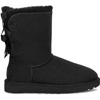 UGG śniegowce Bailey Bow II damskie kolor czarny na płaskim obcasie ocieplone 1016225.BLK