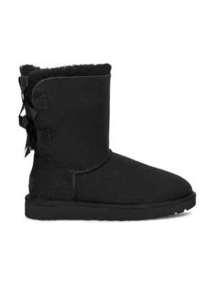 UGG śniegowce Bailey Bow II damskie kolor czarny na płaskim obcasie ocieplone 1016225.BLK