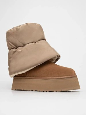 UGG śniegowce Classic Mini Dipper Puffer kolor brązowy 1158275-AHS