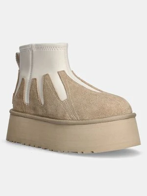 UGG śniegowce Classic Mini Dipper Sunwave kolor beżowy 1167591-MDSD