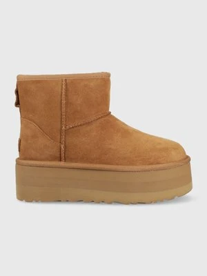 UGG śniegowce Classic Mini Platform kolor brązowy 1134991.CHE