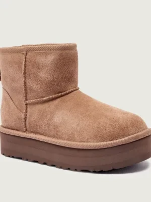 UGG Śniegowce CLASSIC MINI PLATFORM | skóra