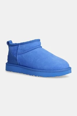 UGG śniegowce Classic Ultra Mini kolor niebieski 1116109-BGSK