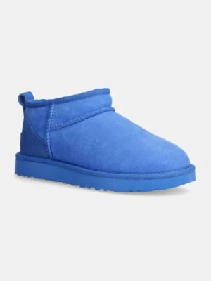 UGG śniegowce Classic Ultra Mini kolor niebieski 1116109-BGSK