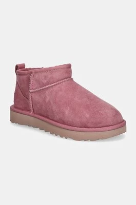 UGG śniegowce Classic Ultra Mini kolor różowy 1116109-DYR