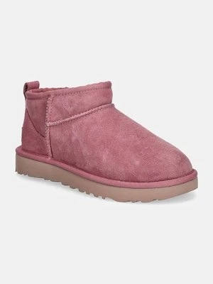 UGG śniegowce Classic Ultra Mini kolor różowy 1116109-DYR