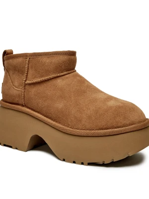 UGG Śniegowce Classic Ultra Mini New Heights | wełna | zamsz brązowy