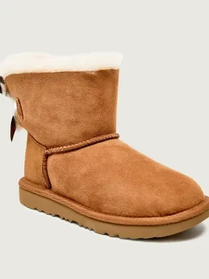 UGG Śniegowce K MINI BAILEY BOW II | shearling | zamsz