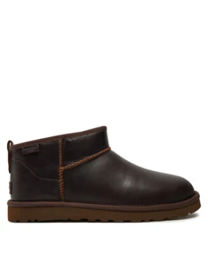 Ugg Śniegowce M Classic Ultra Mini Lthr Regen 1158191 Brązowy