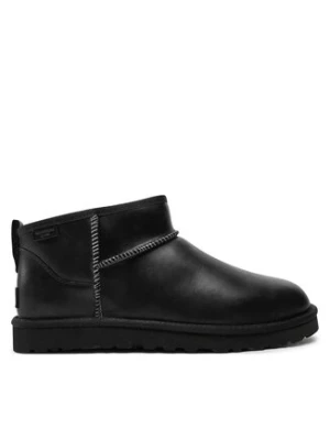 Ugg Śniegowce M Classic Ultra Mini Lthr Regen 1158191 Czarny