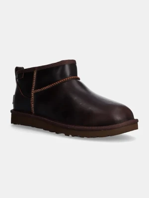 UGG śniegowce skórzane Classic Ultra Mini Lthr Regen