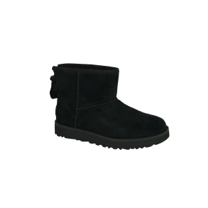 UGG Śniegowce W CLASSIC MINI LOGO ZIP | zamsz czarny
