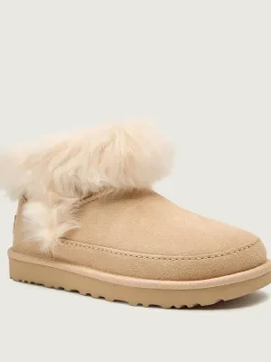 UGG Śniegowce W CLASSIC ULTRA MINI CHALET | shearling | zamsz