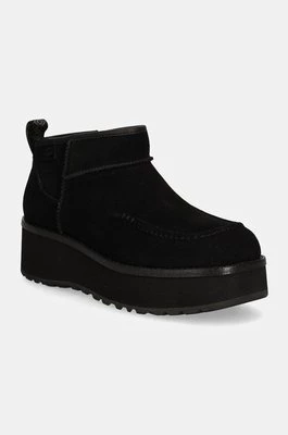 UGG śniegowce zamszowe Cityfunc Ultra Mini kolor czarny 1158193-BLK